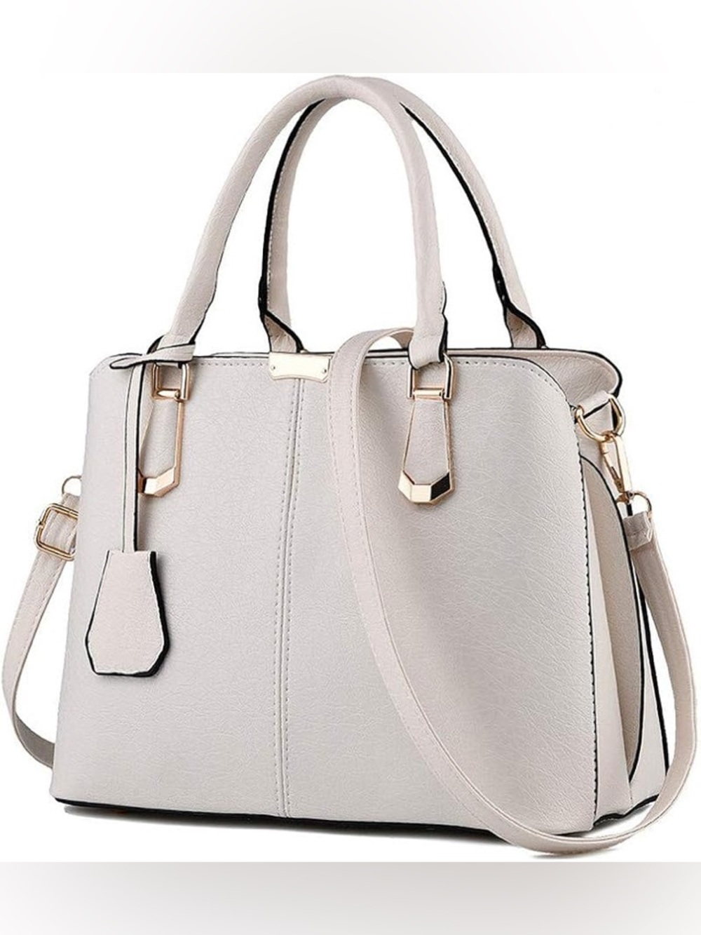 Women's PU Leather Handbag Business Commuter Bag Large Capacity Shoulder Bag
